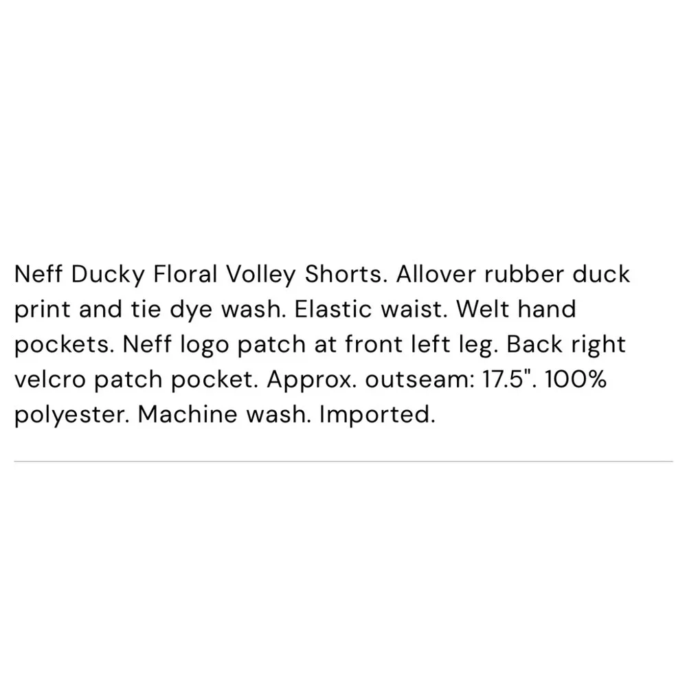 Neff Rubber Ducky Volley Shorts Mens XL Purple Excellent Swim Trunks Rubber Duck